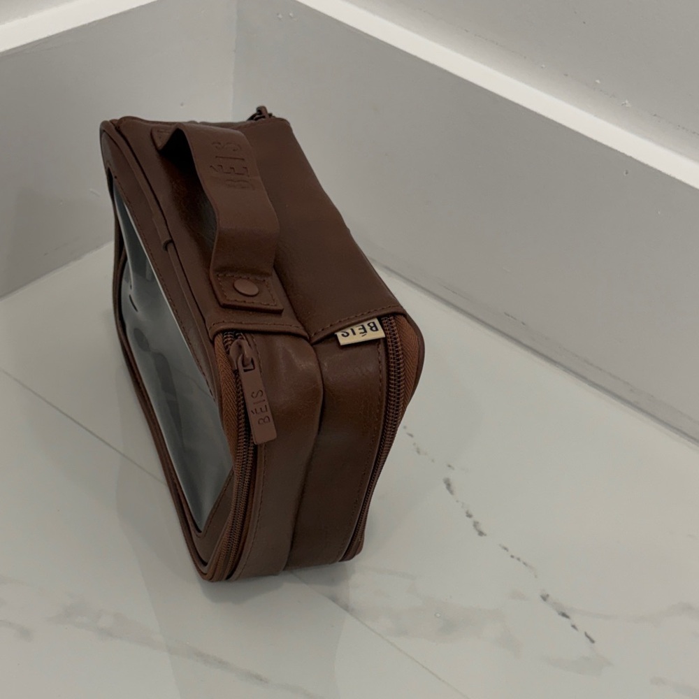 BEIS Travel Makeup Bag Brown - Picture 3 of 7